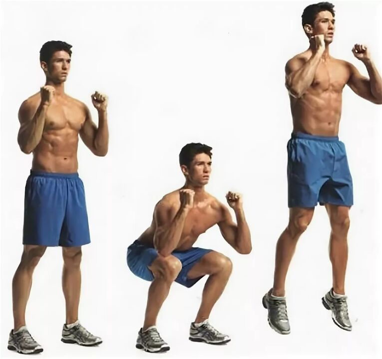 Jump squats vil hjælpe en mand med at få en erektion hurtigt og længe