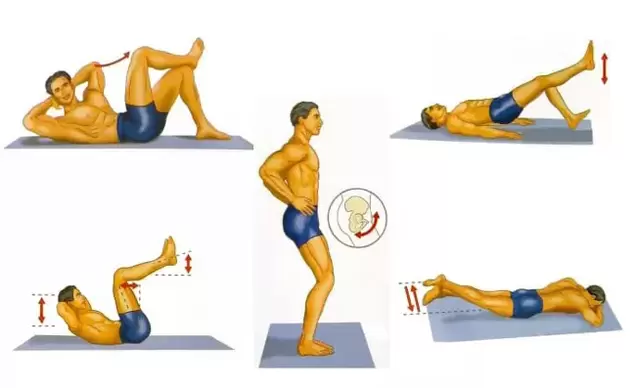 Et sæt fysiske øvelser for at øge styrken hos mænd