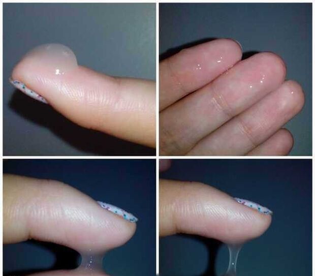 præ-seminal væske af en mand under ophidselse